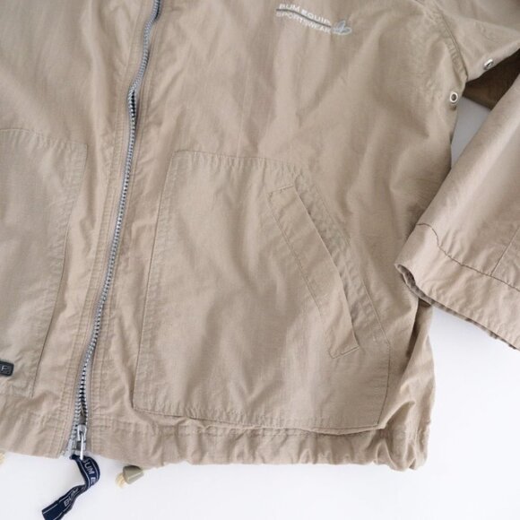 Vintage Bum Equipment Tan Zip  Up Spring Jacket Size Large - Picture 6 of 11